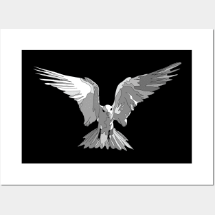 Angel Bird Black and White Posters and Art